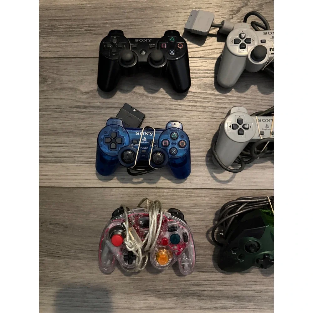 Mixed Video Game Controller Lot Sony PS2 DualShock 2 Xbox Gamester GameCube 10pc